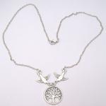 Silver Tree Bird Necklace