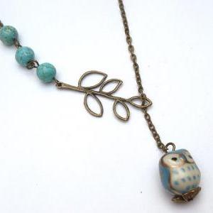 Fancy Antiqued Brass Leaf Turquoise..