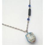 Silver Plated Brass Jade Agate Porcelain Owl..