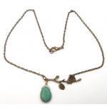 Antiqued Brass Branch Turquoise Nec..